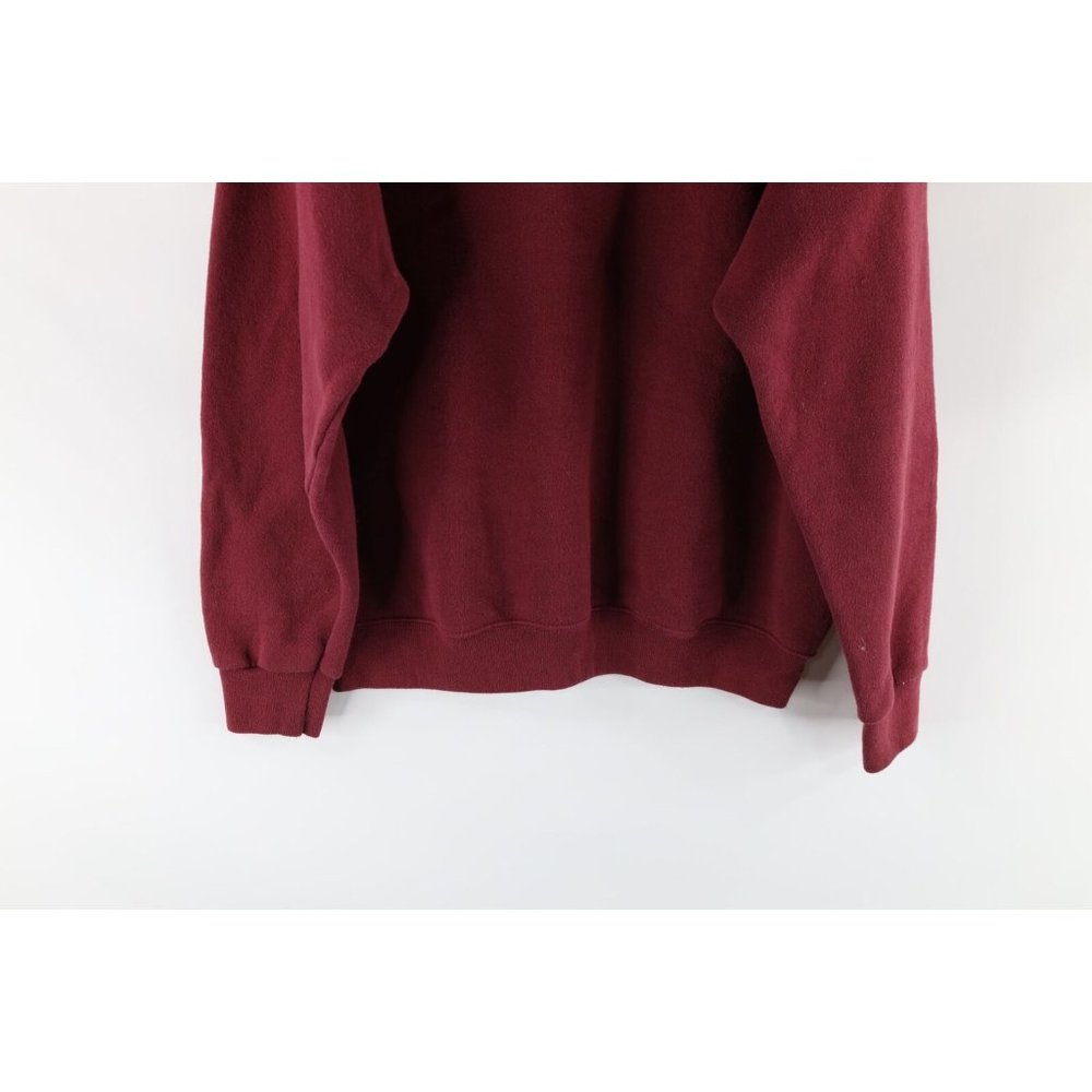 Vtg 90s USA Olympics Mens Large Faded Spell Out Crewneck Sweatshirt Burgundy USA - Picture 9 of 9